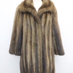 SCRAP ITEM: MUSKRAT FUR COAT JACKET WOMEN WOMAN SIZE N/A