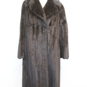 EXCELLENT DARK RANCH / BROWN MINK FUR COAT JACKET WOMEN WOMAN SIZE 6 SMALL