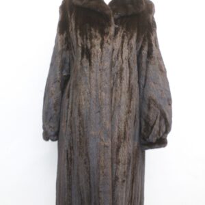 EXCELLENT DARK RANCH MINK FUR COAT JACKET WOMEN WOMAN SIZE 4-6 SMALL NEW LINING