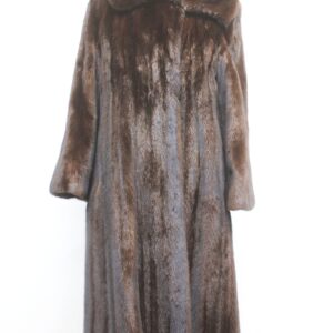 EXCELLENT FEMALE DARK RANCH BROWN MINK FUR COAT JACKET WOMEN WOMAN SIZE 4 PETITE