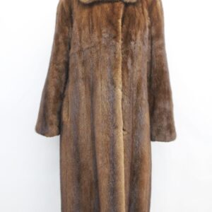 MINT DARK DEMI BUFF MEDIUM BROWN MINK FUR COAT JACKET WOMEN WOMAN SIZE 6 SMALL