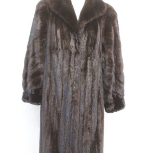 EXCELLENT DARK RANCH BROWN FEMALE MINK FUR COAT JACKET WOMEN WOMAN SZ 6-8 S TO M