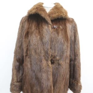 SCRAP ITEM: MUSKRAT FUR JACKET COAT WOMEN WOMAN SIZE N/A