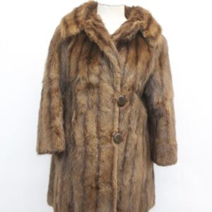 SCRAP ITEM: MUSKRAT FUR JACKET COAT WOMEN WOMAN SIZE N/A