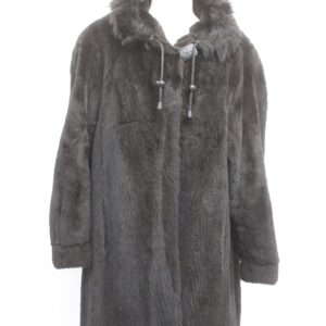 MINT BLACK SHEARED RACCOON FUR COAT JACKET WOMEN WOMAN SIZE 12-14 14 XLARGE