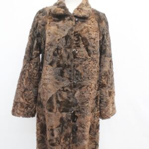 EXCELLENT CLOTH COAT JACKET REVERSIBLE TO LAMB FUR WOMEN WOMAN SIZE 6 SMALL