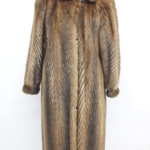SCRAP ITEM: MUSKRAT FUR COAT JACKET WOMEN WOMAN SIZE N/A