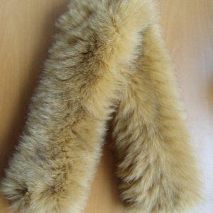 EXCELLENT GOLDEN BROWN FOX FUR SCARF WRAP WOMEN WOMAN