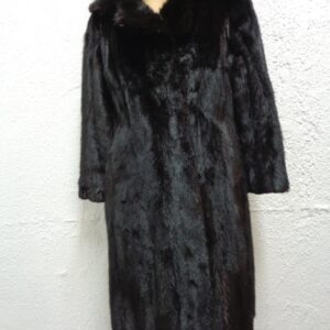 Excellent Natural Canadian Dark Ranch Mink Fur Coat Jacket Women Woman Size 4 S