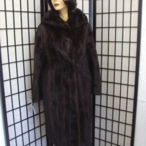 Excellent Canadian Dark Ranch Mink Fur Coat Jacket Women Woman Size 6-8 S-M