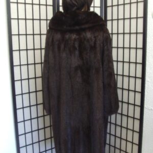 Excellent Canadian Dark Ranch Mink Fur Coat Jacket Women Woman Size 6-8 S-M