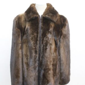 EXCELLENT ARCTIC BEAVER FUR COAT JACKET MEN MAN SIZE 42 MEDIUM
