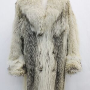 MINT NATURAL COYOTE FUR COAT JACKET MEN MAN SIZE 40-42 MEDIUM W/ NEW LINING