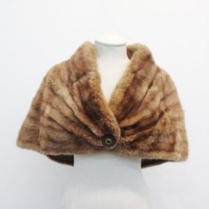 MINT MUSKRAT FUR STOLE WRAP SHAWL WOMEN WOMAN SIZE 18"X 44"