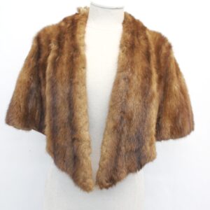 SCRAP ITEM: MINK FUR STOLE WRAP WOMEN WOMAN SIZE 18"X52"