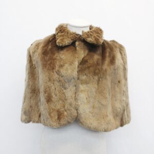 SCRAP ITEM: RABBIT FUR CAPE STOLE WRAP WOMEN WOMAN SIZE 18"