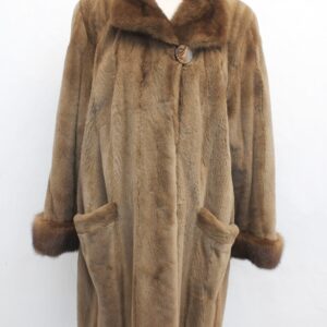 EXCELLENT SHEARED DEMI BUFF MINK FUR COAT JACKET WOMEN WOMAN SIZE 8-10 MEDIUM