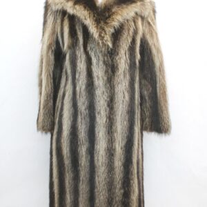 MINT CANADIAN RACCOON RACOON FUR COAT JACKET WOMEN WOMAN SIZE 4 PETITE