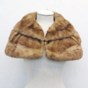 EXCELLENT PASTEL MINK FUR STOLE WRAP SHAWL WOMEN WOMAN SIZE 11" X 32"