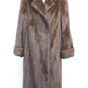 EXCELLENT FEMALE DARK RANCH BR0WN MINK FUR COAT JACKET WOMEN WOMAN SIZE 6 SMALL