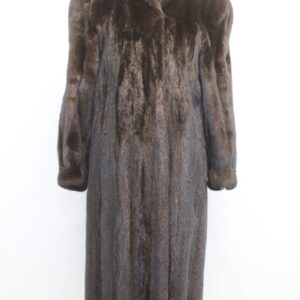 EXCELLENT DARK RANCH BR0WN MINK FUR COAT JACKET WOMEN WOMAN SIZE 4-6 SMALL