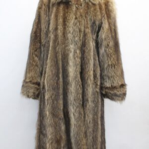 MINT NATURAL RACCOON RACOON FUR COAT JACKET WOMEN WOMAN SIZE 6 SMALL