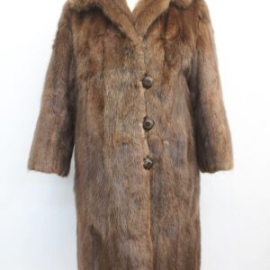 SCRAP ITEM: NATURAL BROWN MUSKRAT FUR JACKET COAT WOMEN WOMAN SIZE N/A