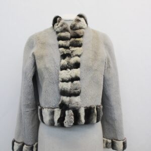 EXCELLENT BEAVER & REX RABBIT FUR JACKET COAT WOMEN WOMAN SIZE 2-4 DISCOLORED!