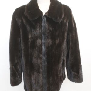 NEW REFURBISHED CANADIAN DARK RANCH MINK FUR JACKET COAT MEN MAN SZ 42-44 LARGE