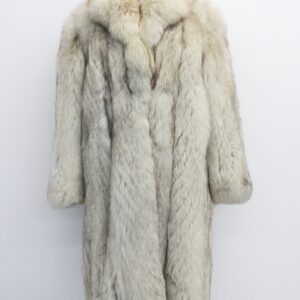 EXCELLENT NORWEGIAN BLUE FOX FUR COAT JACKET WOMEN WOMAN SIZE 4-6 SMALL