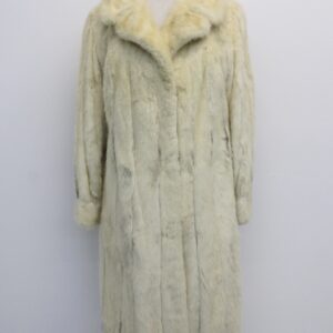 MINT BLACK CROSS MINK FUR COAT JACKET WOMEN WOMAN SIZE 4 PETITE