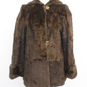 SCRAP ITEM: SHEARED MUSKRAT FUR JACKET COAT SIZE N/A