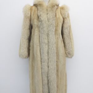 MINT PEARL MINK & FOX FUR COAT JACKET WOMEN WOMAN SIZE 2-4 PETITE NEW LINING