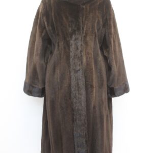 EXCELLENT SHEARED DARK RANCH MINK FUR COAT JACKET WOMEN WOMAN SIZE 6-8 SMALL MED