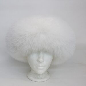 BRAND NEW WHITE MINK & FOX FUR HAT WOMEN WOMAN SIZE ALL
