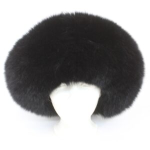 BRAND NEW BLACK MINK & FOX FUR HAT WOMEN WOMAN SIZE ALL