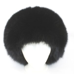 BRAND NEW BLACK MINK & FOX FUR HAT WOMEN WOMAN SIZE ALL