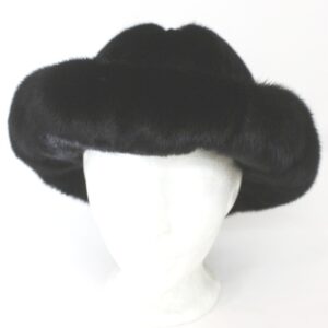REFURBISHED NEW BLACK MINK FUR HAT WOMEN WOMAN SIZE ALL