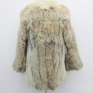 MINT NATURAL COYOTE & FOX FUR COAT JACKET WOMEN WOMAN SIZE 2-4 PETITE