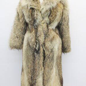 MINT NATURAL COYOTE FUR COAT JACKET WOMEN WOMAN SIZE 2-4 PETITE