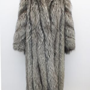 SHOWROOM NEW SILVER FOX FUR COAT JACKET WOMEN WOMAN SIZE 4 SMALL