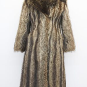 MINT CANADIAN RACCOON FUR COAT JACKET WOMEN WOMAN SIZE 0-2 PETITE