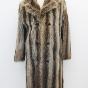 EXCELLENT NATURAL RACCOON FUR JACKET COAT FOR MEN MAN SIZE 36-38 X-SMALL- SMALL