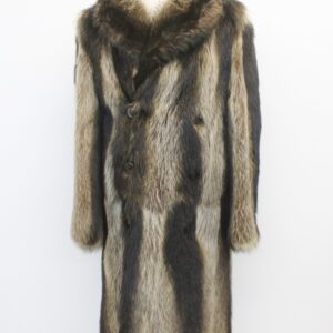 EXCELLENT NATURAL RACCOON FUR JACKET COAT FOR MEN MAN SIZE 38 SMALL