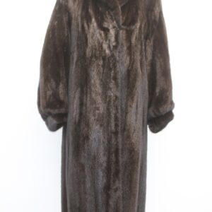 EXCELLENT CANADIAN DARK RANCH MINK FUR COAT JACKET WOMEN WOMAN SIZE 6-8 S-M