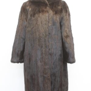 Excellent Canadian Dark Ranch Mink Fur Coat Jacket Women Woman Size 8-10 Medium