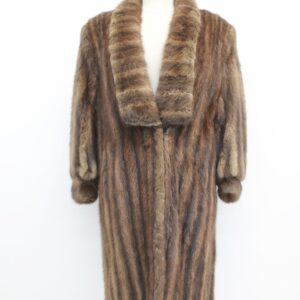 SCRAP ITEM: BROWN MUSKRAT FUR COAT JACKET SIZE N/A ARTS & CRAFTS