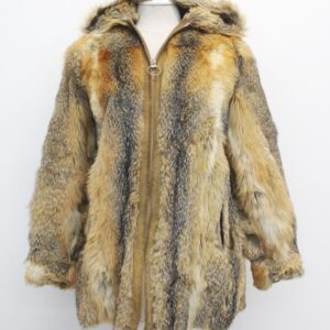 SCRAP ITEM: AMERICAN GRAY FOX FUR COAT JACKET SIZE N/A ARTS & CRAFTS