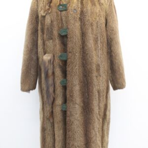 SCRAP ITEM: NUTRIA FUR & SUEDE REVERSIBLE COAT JACKET SIZE N/A ARTS & CRAFTS