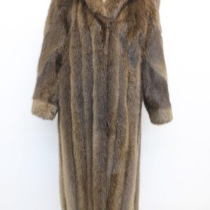 SHOWROOM NEW BROWN BEAVER FUR COAT JACKET WOMEN WOMAN SIZE 4-6 SMALL